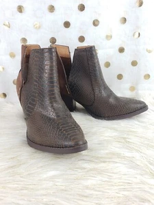 Laura Marano by Not Rated Brown Faux Snakeskin Boots Booties Size 9 - Picture 1 of 17