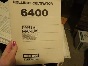 Bush Hog 6400 Rolling Cultivator Parts Manual - Picture 1 of 1
