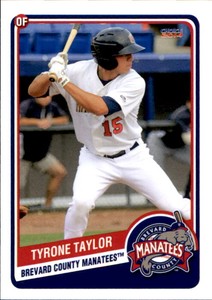 2014 Brevard County Manatees Choice 22 Tyrone Taylor Torrance California CA Card