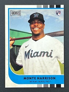 MONTE HARRISON RC 2021 Topps Archives Snapshots #26 Marlins ONLINE EXCLUSIVE - Picture 1 of 2