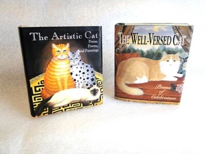 2 VINTAGE MINIATURE BOOKS The Artistic Cat & The Well-Versed Cat - HD/DJ - Picture 1 of 18