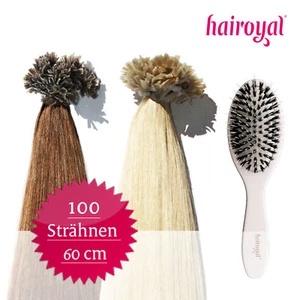 Hairoyal® 100 Extensions Basis Linie glatt in 60 cm + Profi-Extensionsbürste - Bild 1 von 62