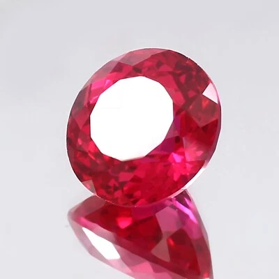 AAA Natural Flawless Pegion Red Mozambique Ruby Round Loose Gemstone Cut 13.70MM - Image 1 of 4