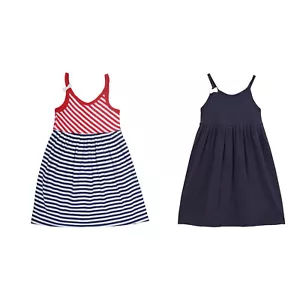 Kleverkids Toddler Baby Girls Striped Cotton Dress, Pull On Closure Beach Dre... - Picture 1 of 4