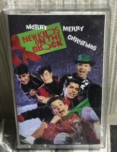 New Kids On The Block Merry Merry Christmas Cassette Tape 1989 Vintage Tested - Picture 1 of 4
