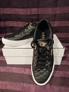 Guess GW Loven Women's Black Low Top Lace Up Sneaker Size 9 M w/box - Picture 1 of 12