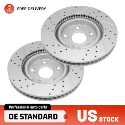 Комплект передних сверленных тормозных дисков для Lexus ES300h 2007-2018 ES350 2013-2018 годов выпуска - Изображение 1 из 4