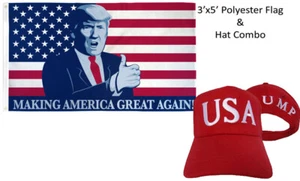 3'x5' EE. UU. Trump ¡Haciendo América genial! Sombrero Bandera y EE. UU. Trump 45th Pres Rojo Blanco - Imagen 1 de 1