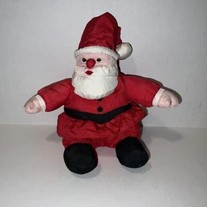 Vtg Santa Claus Puffy Plush Parachute Christmas 10”+ Ornament Decoration Decor - Picture 1 of 5