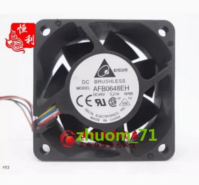 1PC DELTA AFB0648EH-6H95 6025 6CM 48V 4-wire PWM speed regulation cooling fan - Image 1 of 2
