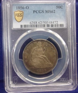 1856 O Liberty Seated Half Dollar 50C PCGS MS 62 - Picture 1 of 4