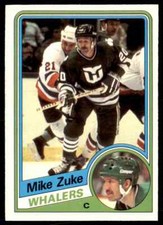 1984-85 O-Pee-Chee Mike Zuke Hartford Whalers #80