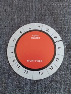 Cory Snyder Rare Vintage  Cadaco All Star Baseball Game Disc Card Indians - Picture 1 of 2