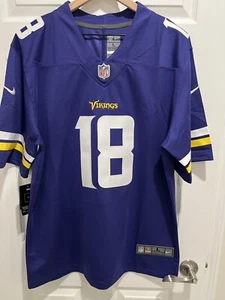 Justin Jefferson #18 Stitched Jersey Blue - Size L - Picture 1 of 4