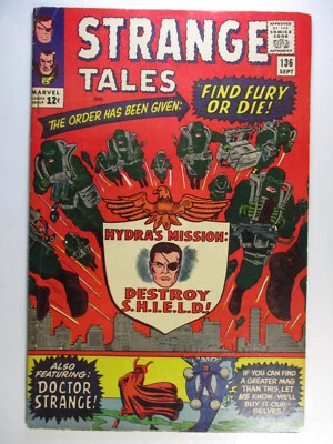 Strange Tales #136, Hydra Mission: Destroy SHIELD, Fine-, 5.5, OWW Pages - Image 1 of 4