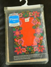 Vintage Aunt Lydia's FLOWERS #203 Colonial Rug Punch Needle Pattern  24" X 36" 