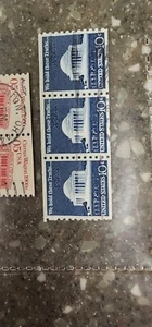 Jefferson Memorial US Postage Stamp We Hold These Truths 10c Used Pair - #B555 - Picture 1 of 2