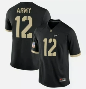 NIKE ARMY BLACK NIGHTS #12 TEAM GAME FOOTBALL JERSEY AO9885 010 sz LARGE L - Picture 1 of 9