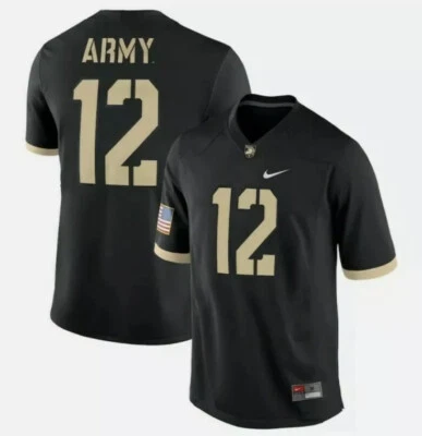 NIKE ARMY BLACK NIGHTS #12 TEAM GAME FOOTBALL JERSEY AO9885 010 sz LARGE L - Image 1 of 4