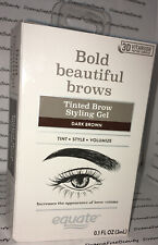 equate Bold Beautiful Brows Tinted Brow Volume Styling Gel DARK BROWN Sealed NIB