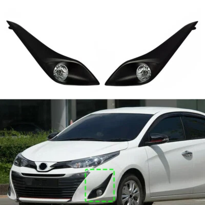 Luces antiniebla delanteras izquierda y derecha + cubierta + cable para Toyota Yaris Ativ sedán 2017-2019 Foto 1 de 4