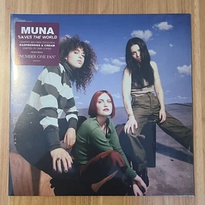 MUNA Saves the World Vinyl LP Raspberries & Cream Graffiti Records Exclusive - Picture 1 of 2