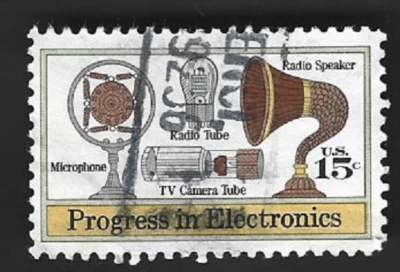 Scott# 1502 15c Progress in Electronics with Box cancel - (A-1) - Image 1 of 2