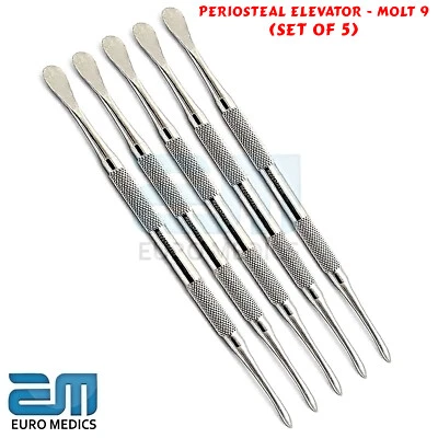 MEDENTRA MANUFACTURING PK Ascensore dentale periostiale Molt 9 impianti strumenti chirurgici strumenti attrezzature