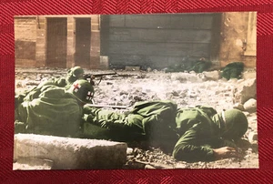 Patton Drive North Nazi Forces Pit Up Defense WWII Vintage Chrome Post Card - Picture 1 of 2
