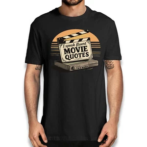 I Speak Fluent Movie Quotes T-shirt - Vinatge Movies Lover Retro Graphic Tee - Picture 1 of 65