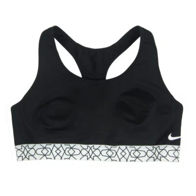 NEW Nike Women's Dri-FIT Black White Breathable Sports Bra Size S - Image 1 of 2