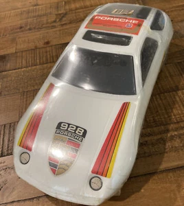Vintage ESTRELA PORSCHE 928 plastic toy car White sunroof 16” L Huge NEW SEALED - Picture 1 of 10