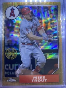 Mike Trout 2022 Topps Chrome 1987 35th Anniversary Refractor #87BC-1 Angels - Picture 1 of 2