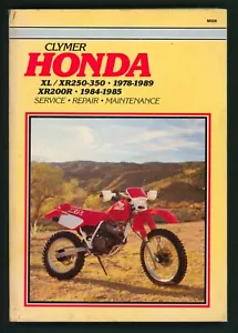 Honda XL250S XL250 XL350 XR250R Clymer (78-89) Manual XL XR 200 250 350 FK97 - Picture 1 of 11