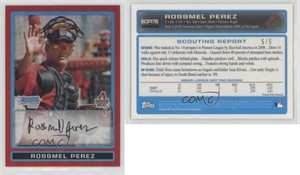 2009 Bowman Chrome Prospects Red Refractor /5 Rossmel Perez #BCP176