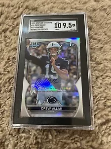 2022 Bowman University Chrome #59 Drew Allar Refractor Auto /499 Auto 10 SGC 9,5 - Picture 1 of 2