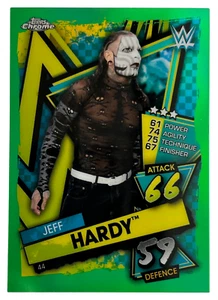 2021 Topps cromado WWE Slam Attax - Jeff Hardy Green Refractor #44/50 - Imagen 1 de 3