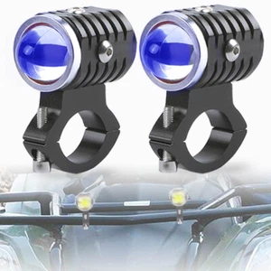 2X LED Motorcycle Headlight Spot Lights Driving Lamp Yellow White ATV Motorbike - Imagen 1 de 10