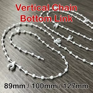 Vertical Blind Bottom Chain Link Beaded Cord Join Clip Weights 89mm 100mm 127mm - Picture 1 of 5