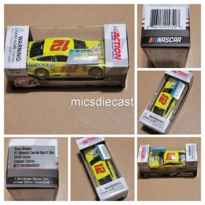 Action FREE SH 2018 Ryan Blaney #12 Peak Menards Daytona Duel Win ARC 1:64 NIB - Image 1 of 4