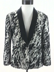RAG & BONE Harper Tuxedo Blazer Jacket Jacquard 1 Button Black Women's 8/M $595 - Picture 1 of 9