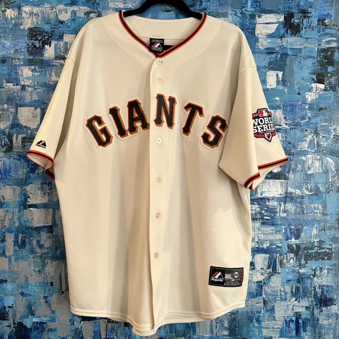 Majestic Authentic SF Giants 2012 World Series Tim Lincecum Jersey Mens 2XL/3XL Cover