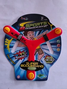 SUPER BOOMERANG with WHISTLE - red- new- fast delivery - Picture 1 of 2