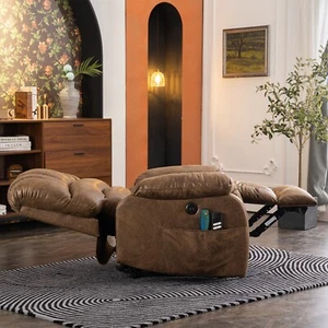 Dual Motor Lay Flat Power Lift Chair Sleeping Recliner for Elderly Big and Tall - Picture 1 of 26