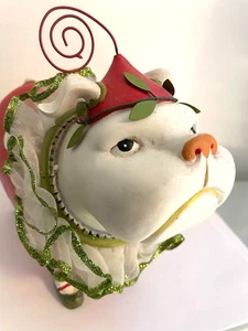 Figura Dept 56 Patience Brewster Christmas Krinkles Merry Bulldog (SIN CAJA) - Imagen 1 de 3