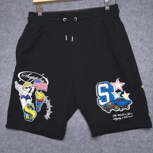 Supply & Demand Shorts Mens Large Black Graphic New York City Streetwear USA - Picture 1 of 15
