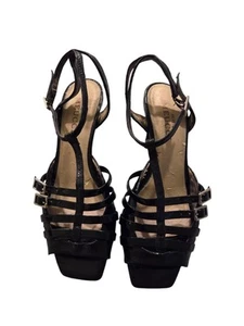 Sesto Meucci Black Leather Slingback Sandals 6M Italy - Picture 1 of 8