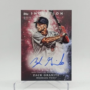2018 Topps Inception Zack Granite Minnesota Twins Rookie Auto/75 #RES-ZG 7924 - Imagen 1 de 2