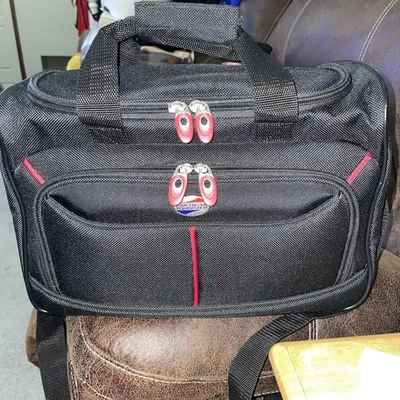 American Tourister Canvas Luggage Black Carry-on 15" Travel Bag Adjustable Strap - Image 1 of 4