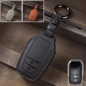 Genuine Leather Car Key Fob Case Cover For Toyota Camry Prado Highlander Innova - Picture 1 of 12